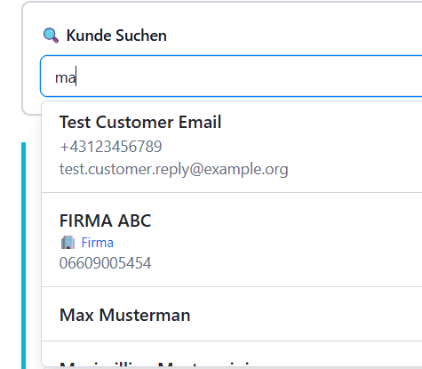 Intelligente Kundensuche