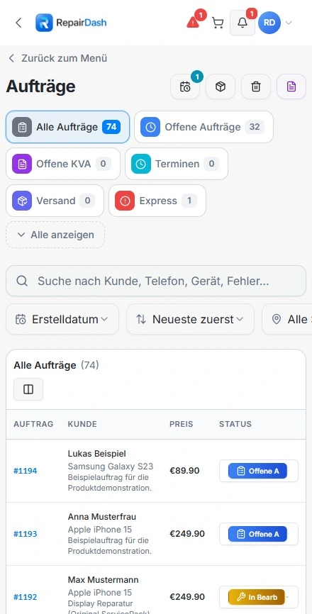 RepairDash Mobile