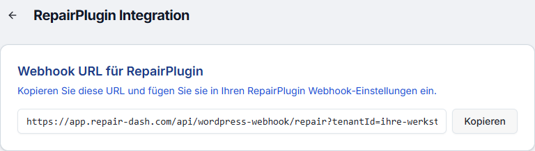 WordPress RepairPlugin Screenshot
